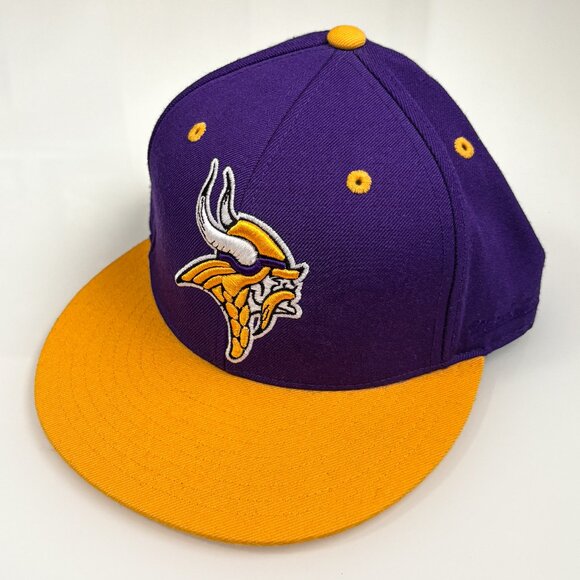 Mitchell & Ness Minnesota Vikings 2 Tone Fitted Hat Cap NFL 7 1/4 - Picture 1 of 9